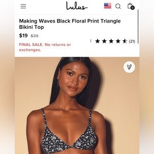 *NWT* LULUS BIKINI TOP